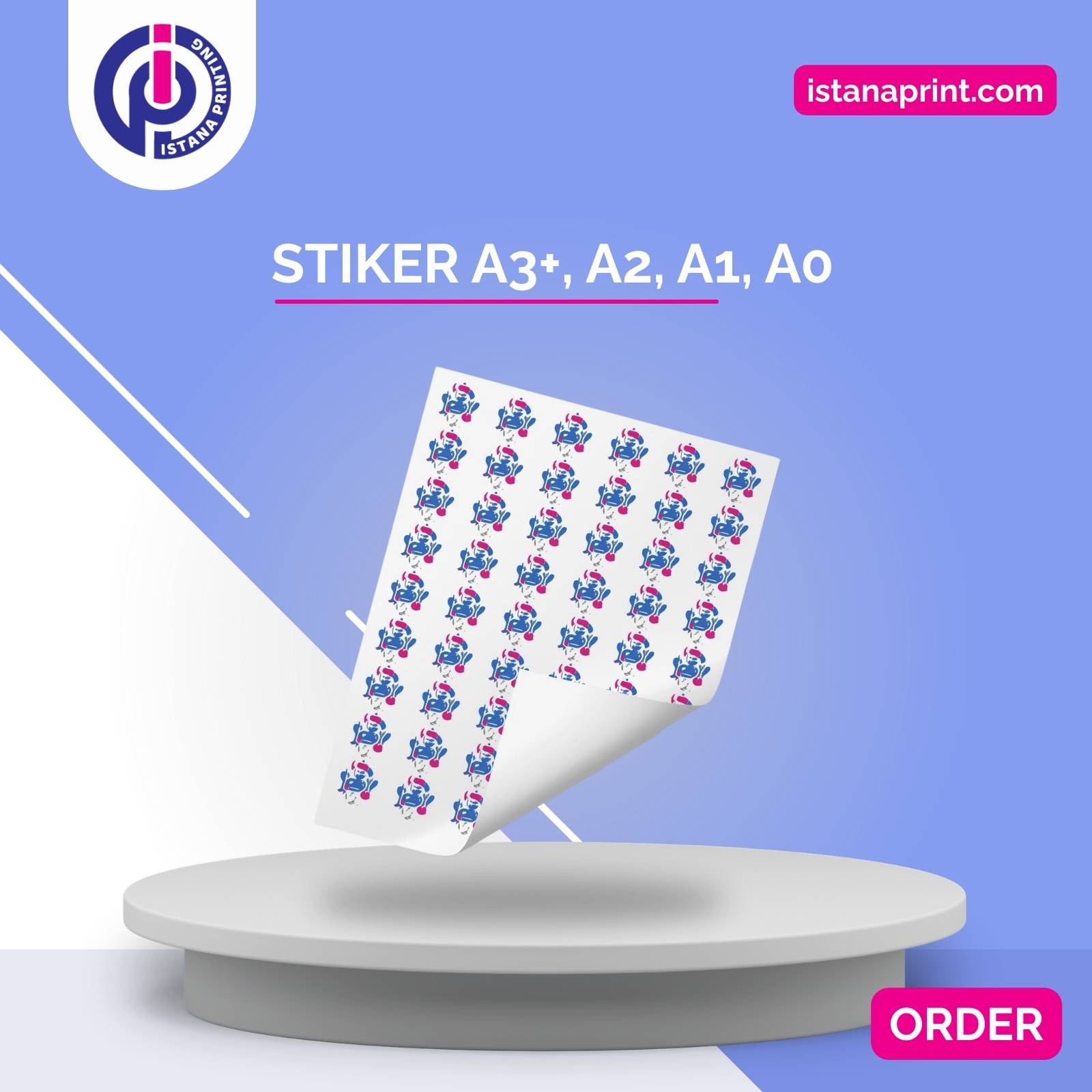 Tempat Cetak Murah Stiker A3+ A2 A1 A0 di Jakarta