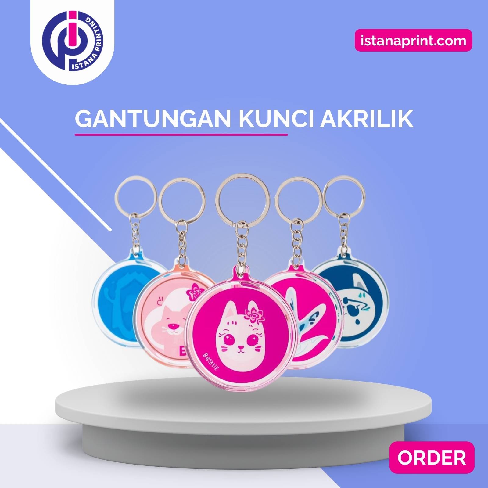 Tempat Cetak Murah Ganci Akrilik di Jakarta